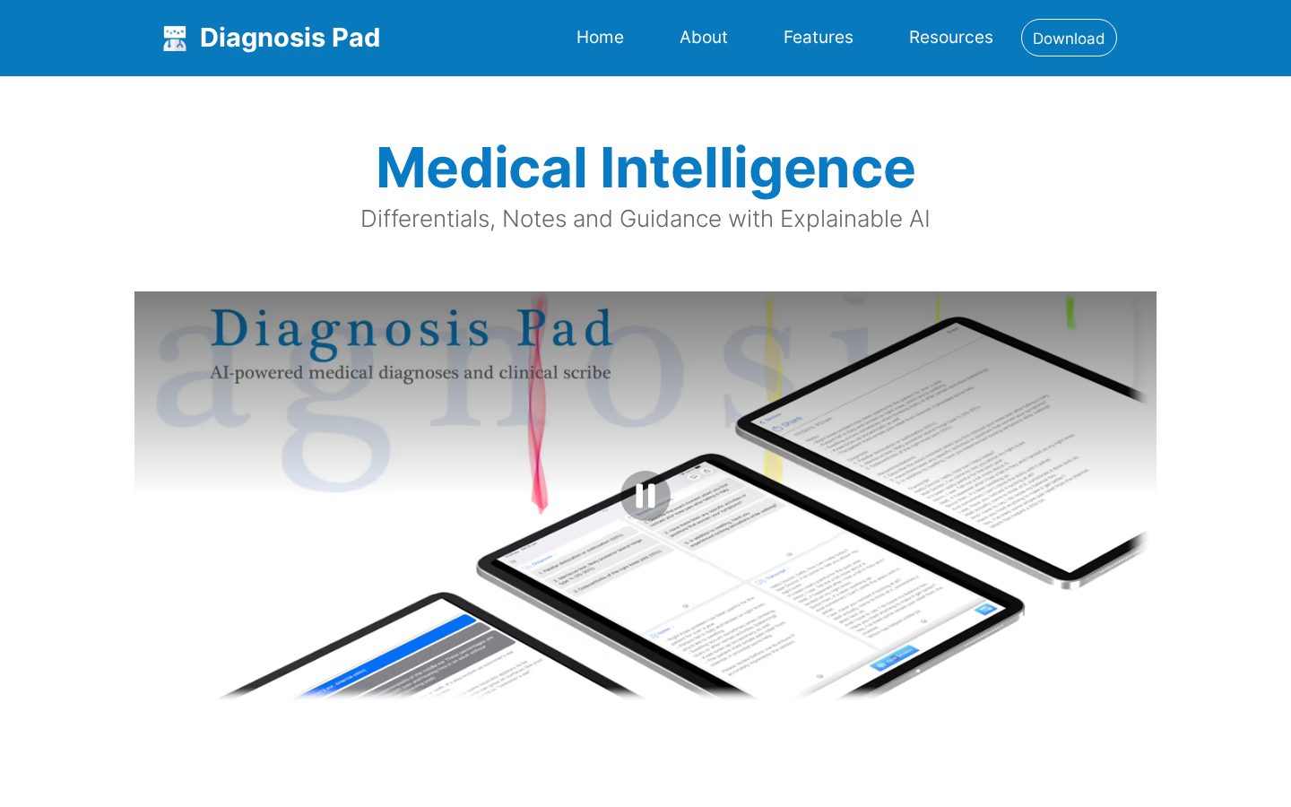 Diagnosis Pad Homepage