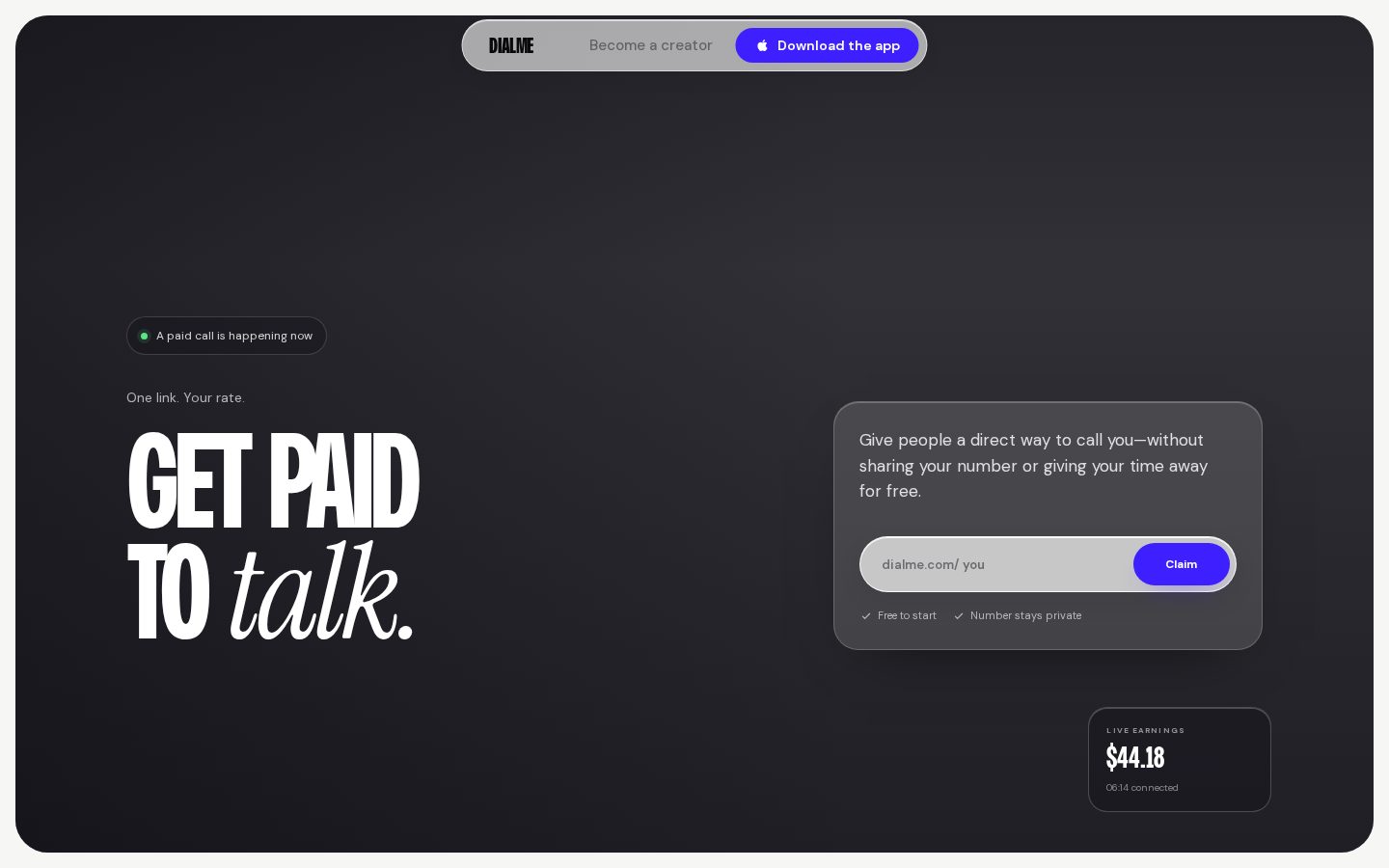 DialMe Homepage