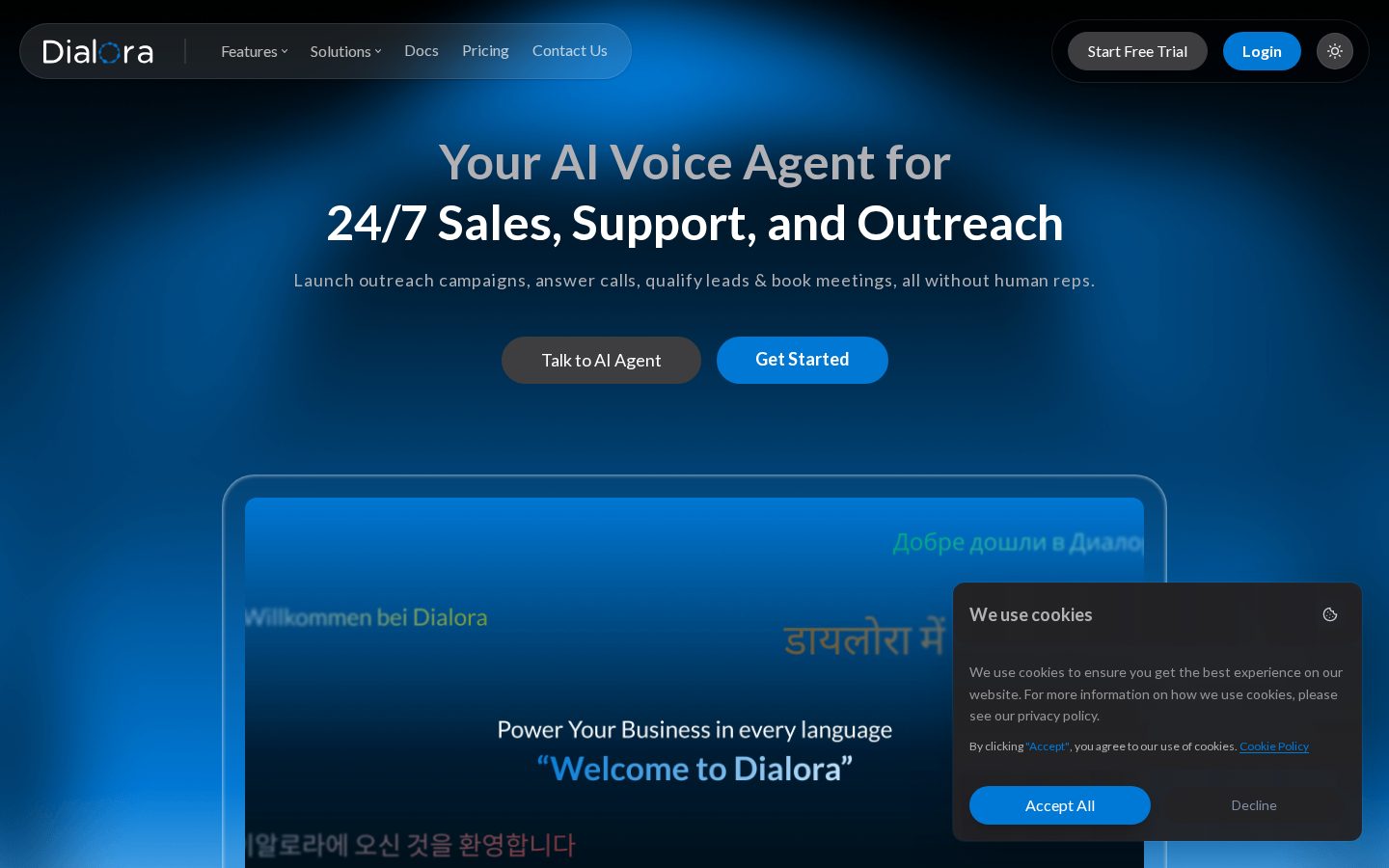 Dialora ai Homepage