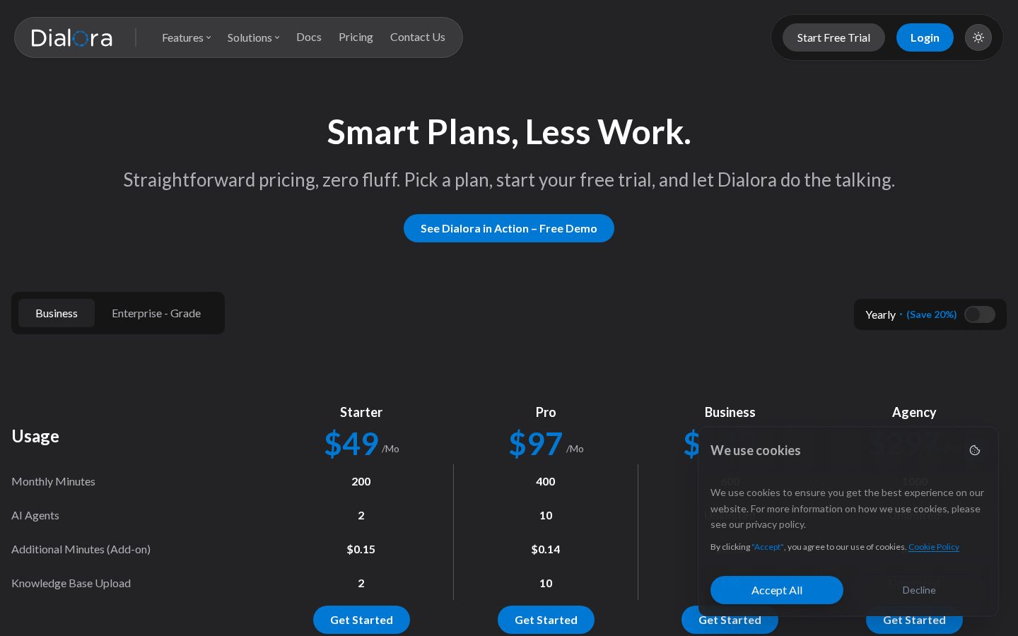 Dialora ai Pricing