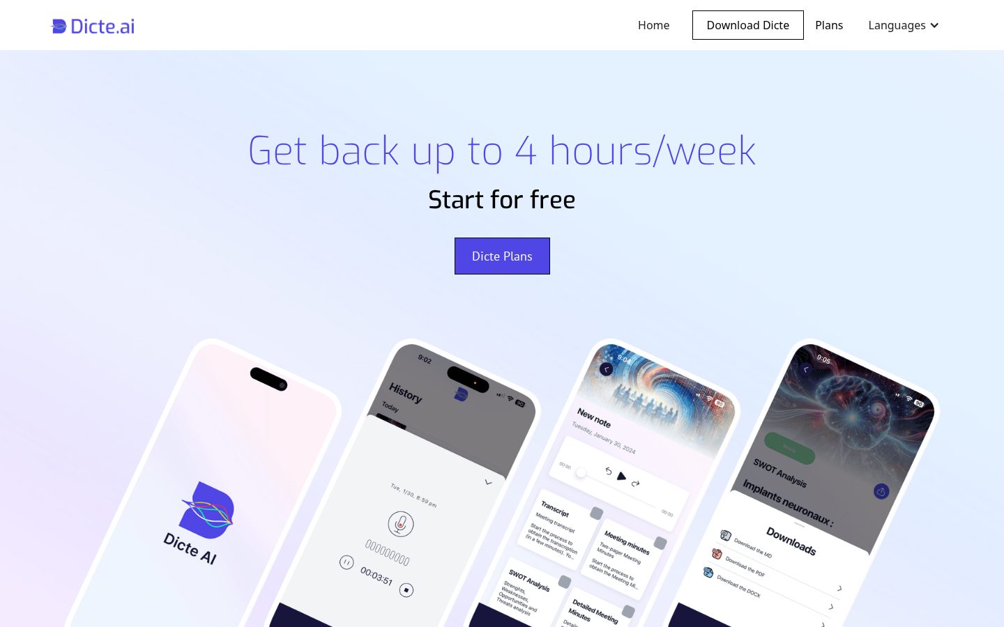 Dicte.ai Pricing