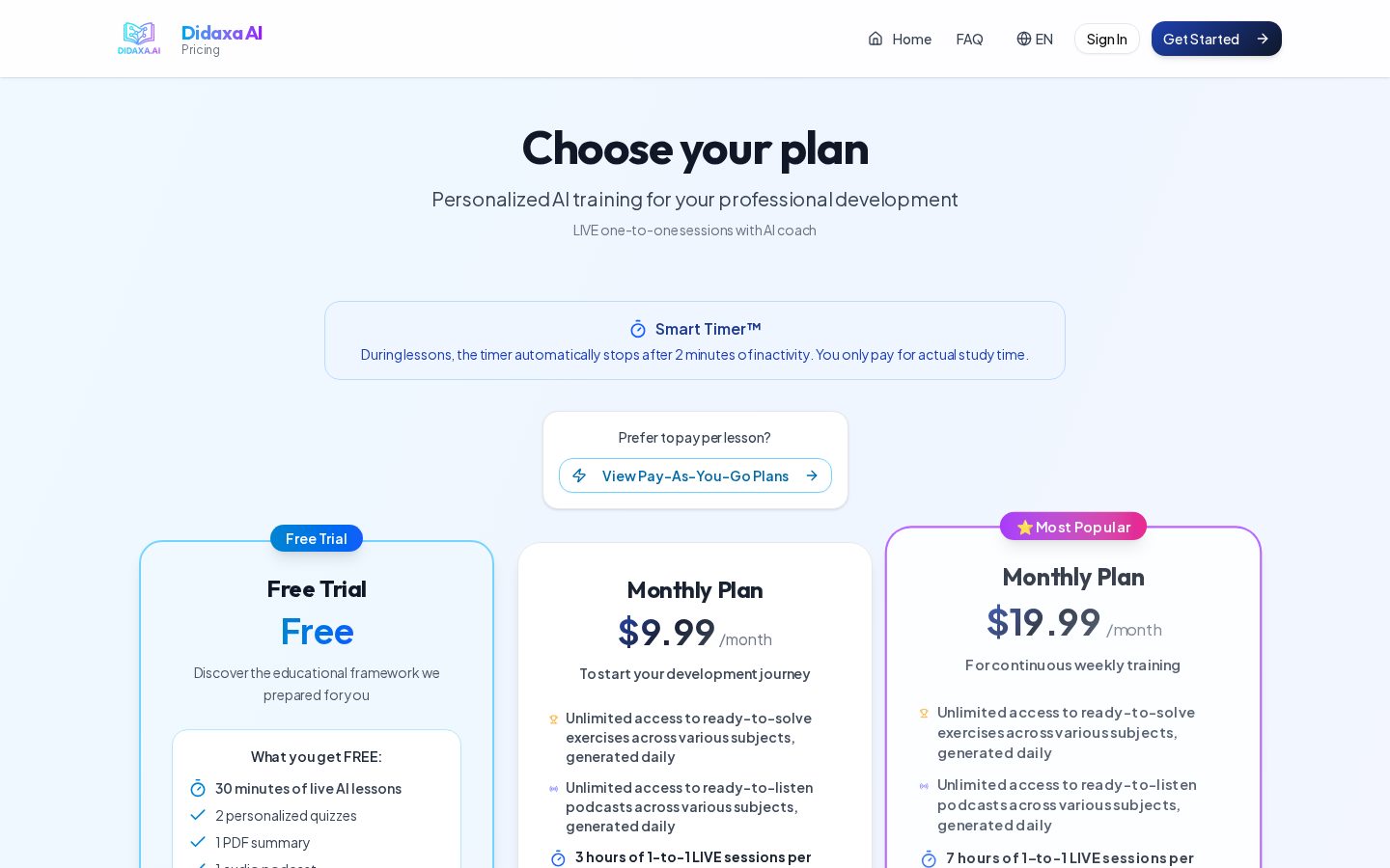 Didaxa Pricing