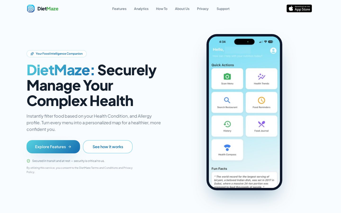 DietMaze Homepage