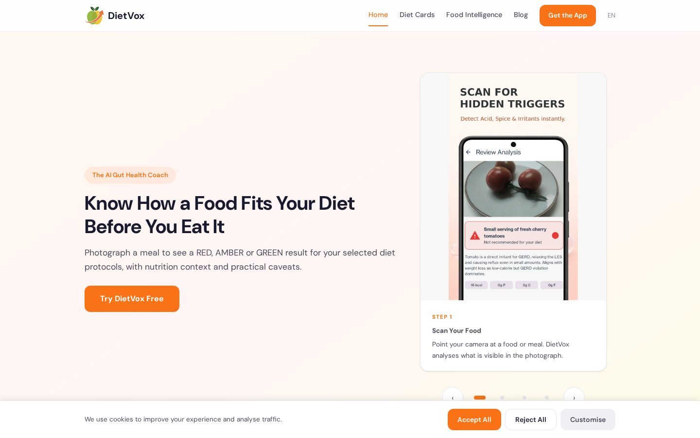 DietVox Homepage