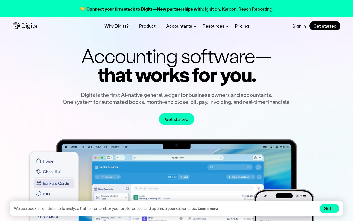 Digits Homepage