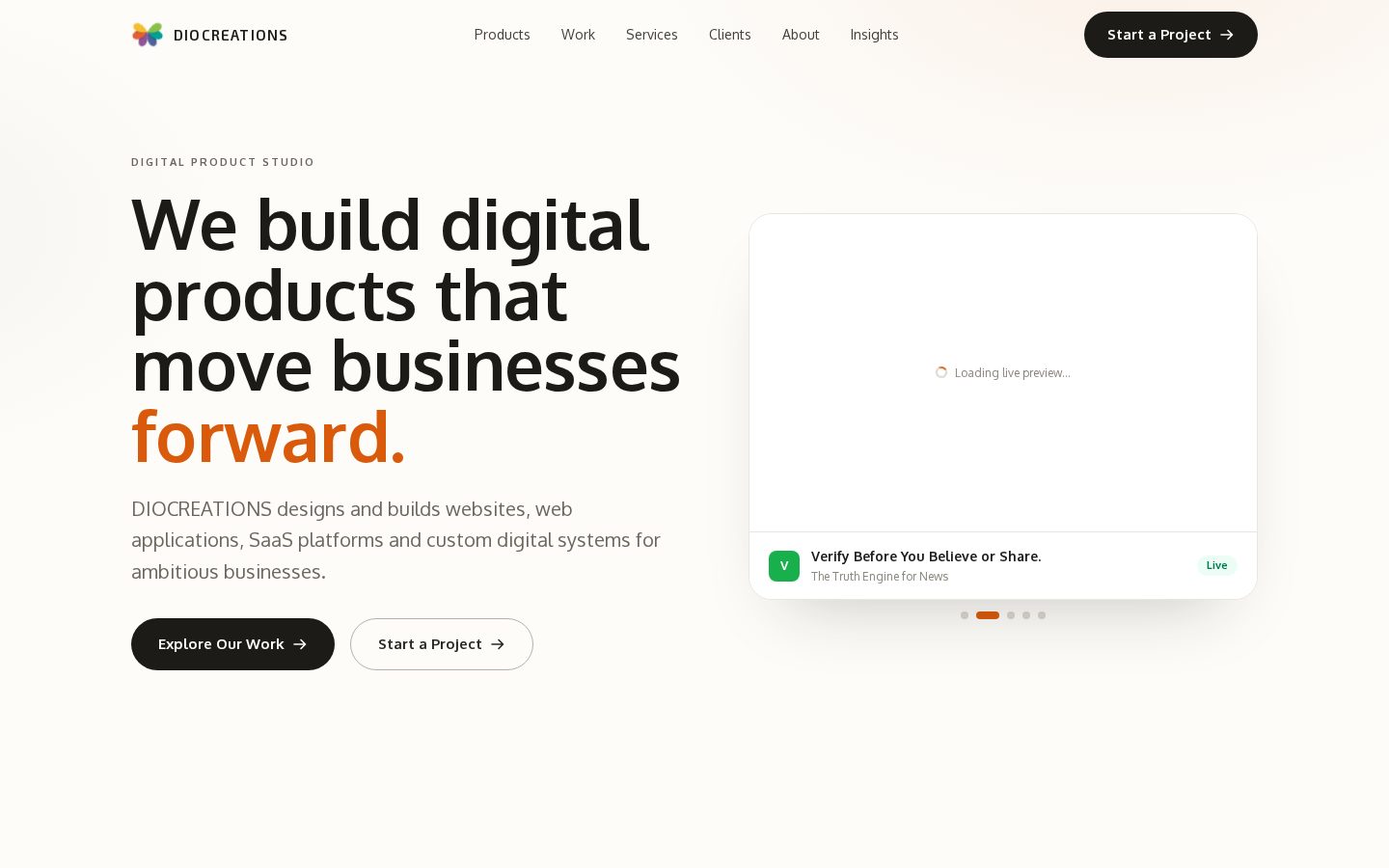 DIOCREATIONS Homepage