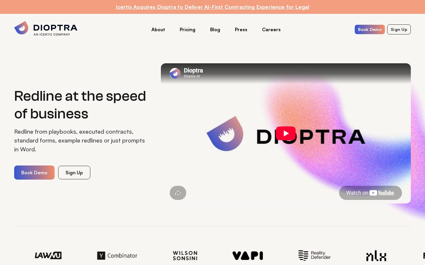 Dioptra Homepage