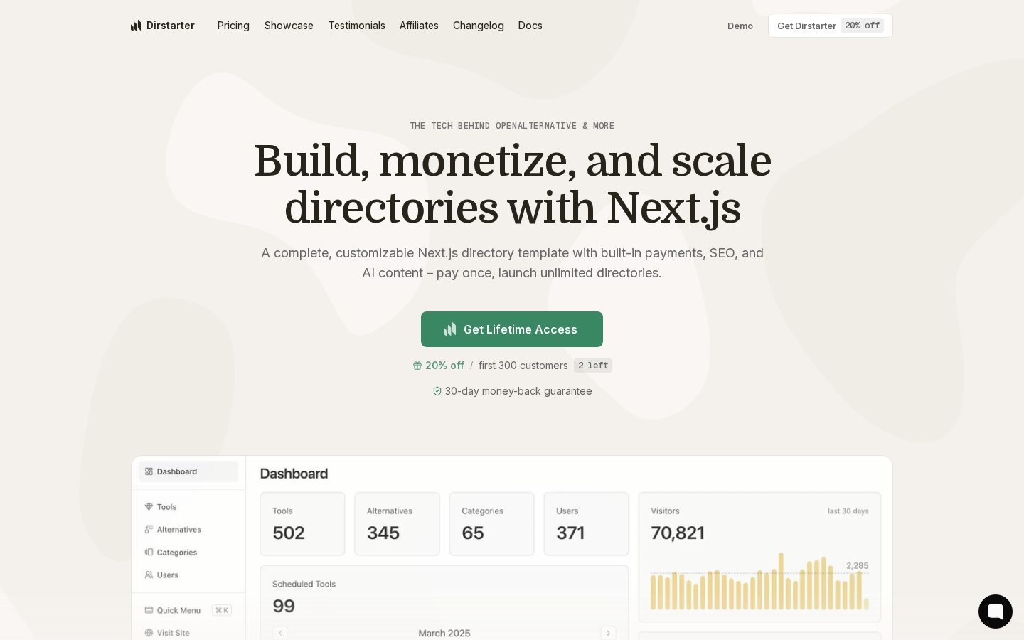 Dirstarter Homepage