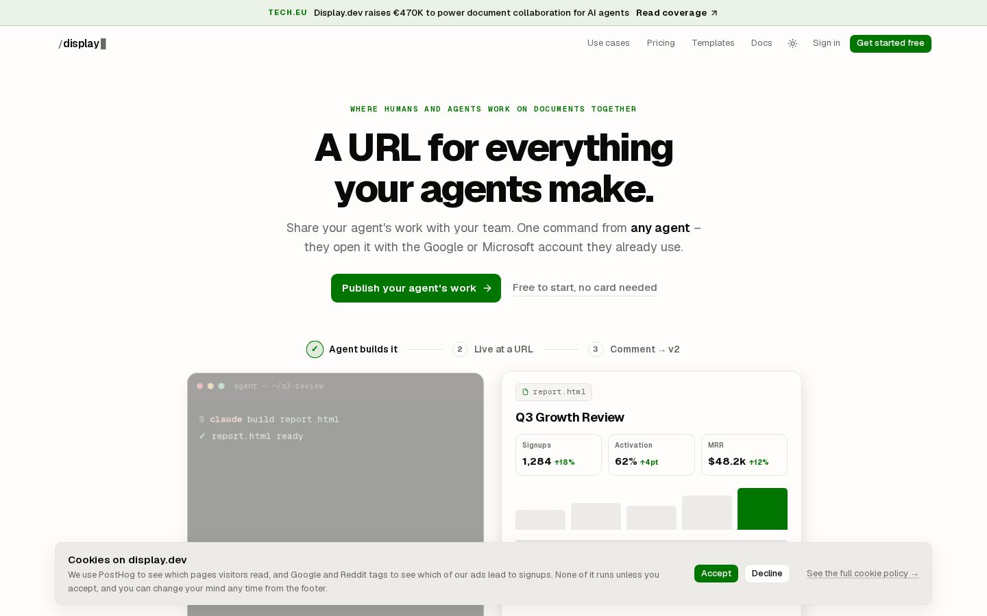 display.dev Homepage