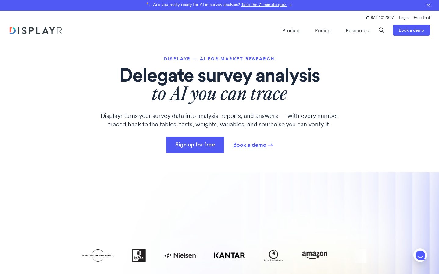 Displayr Homepage