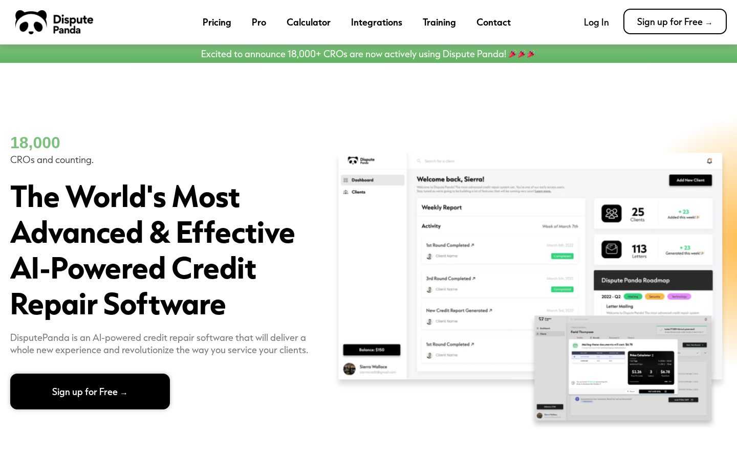 Dispute Panda Homepage