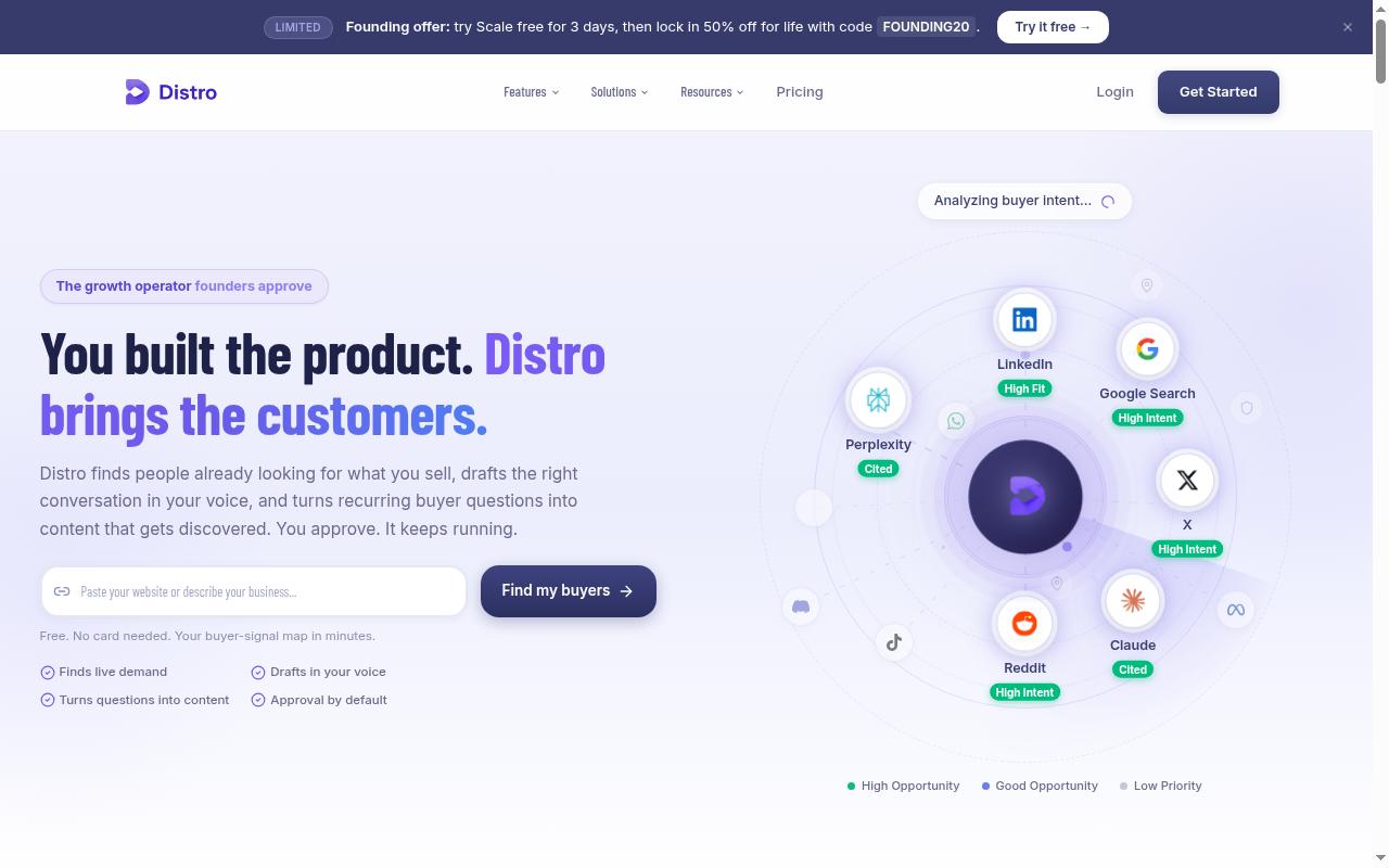 Distro Homepage