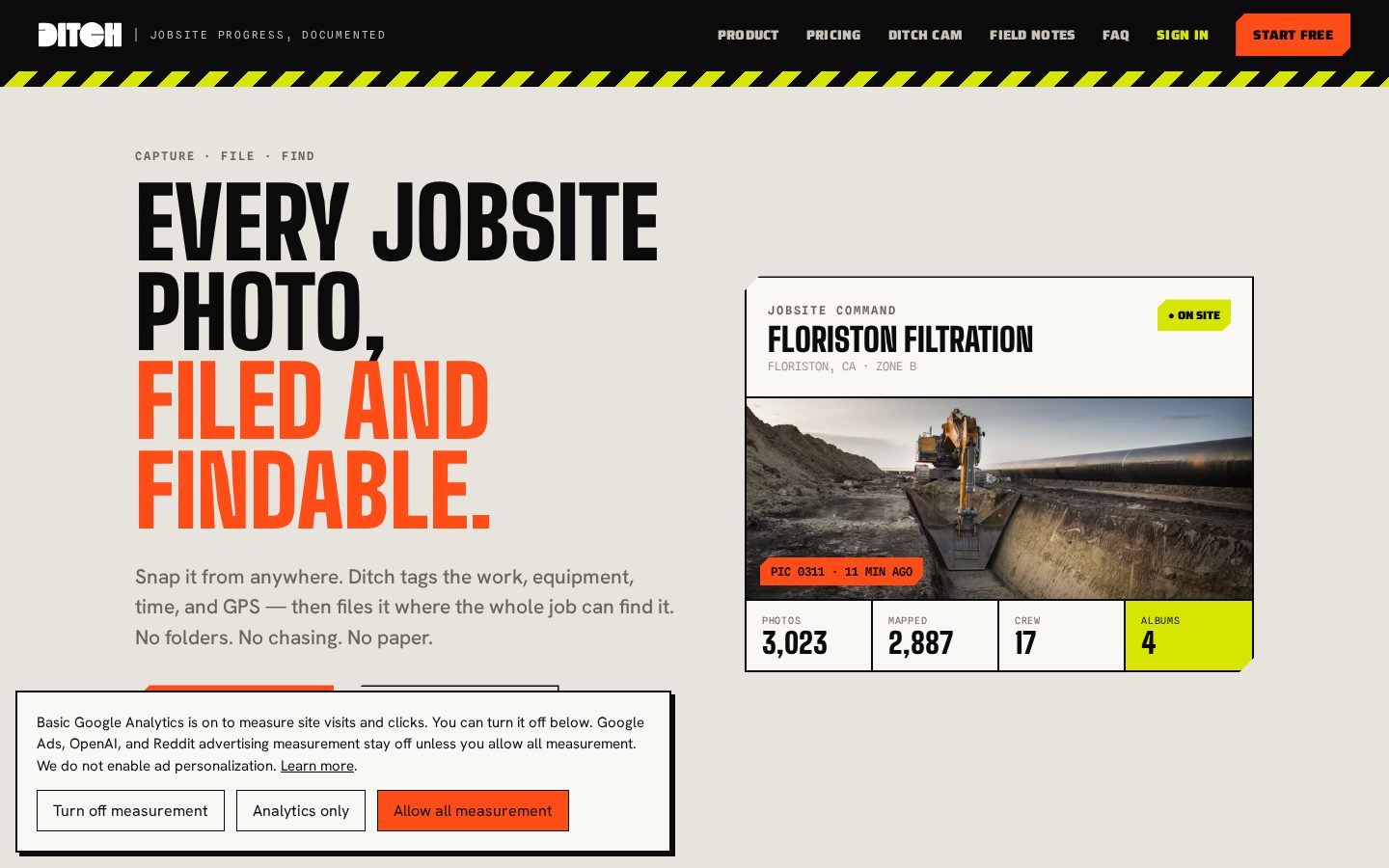 Ditch Homepage