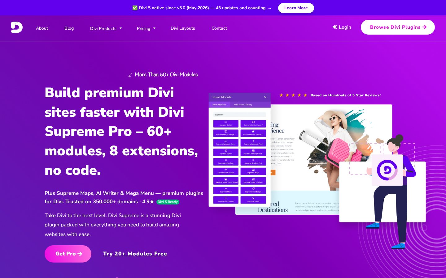 Divi Supreme Homepage