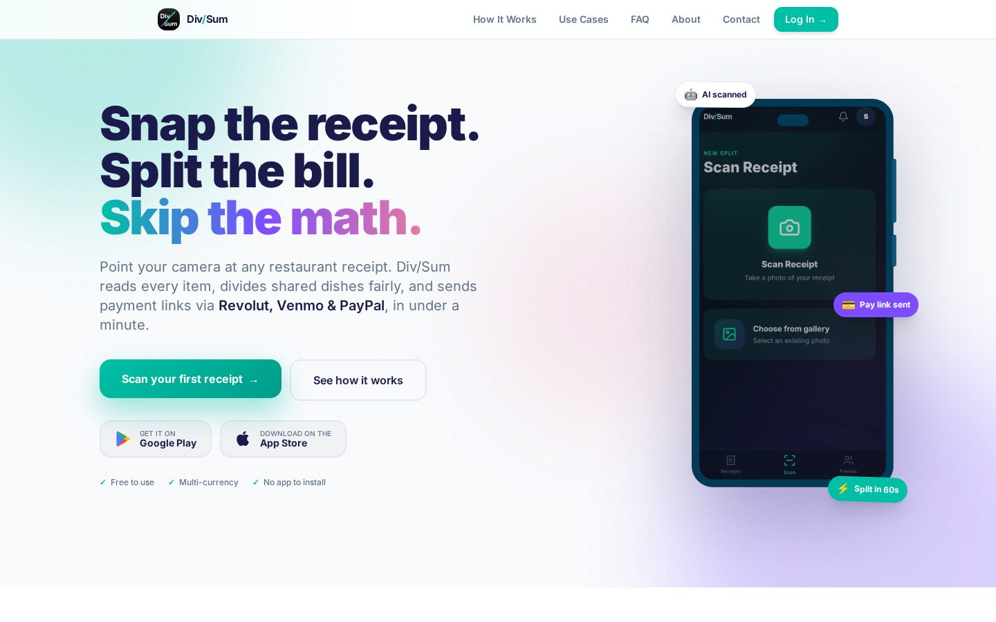 Div/Sum Homepage