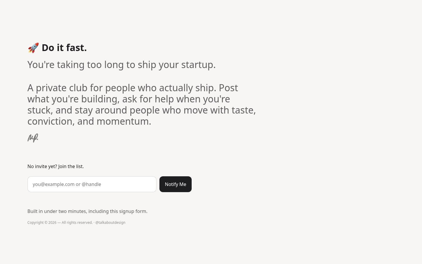 Do it fast Homepage