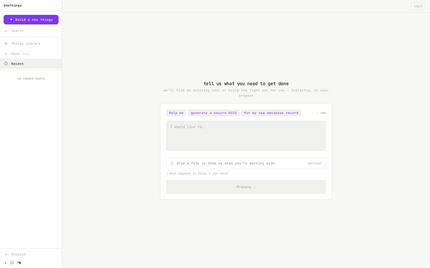 Doathingy Homepage