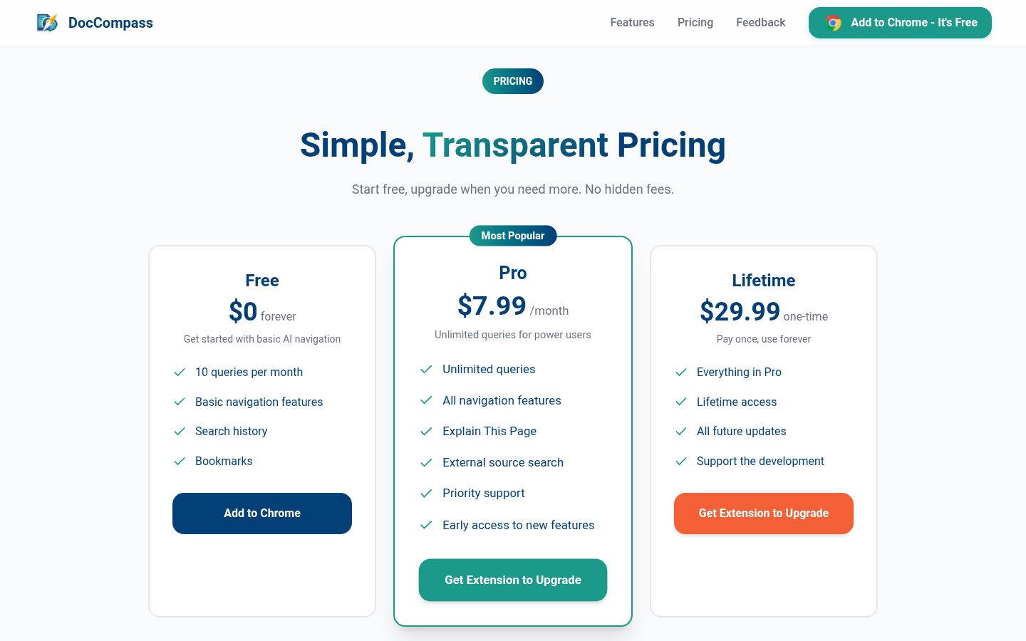 DocCompass Pricing