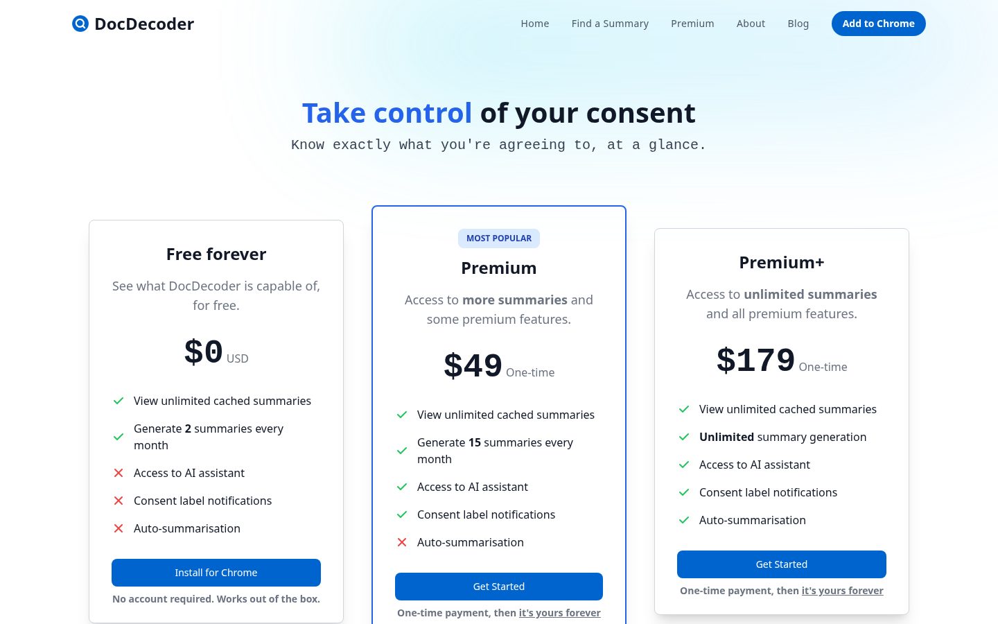 DocDecoder Pricing