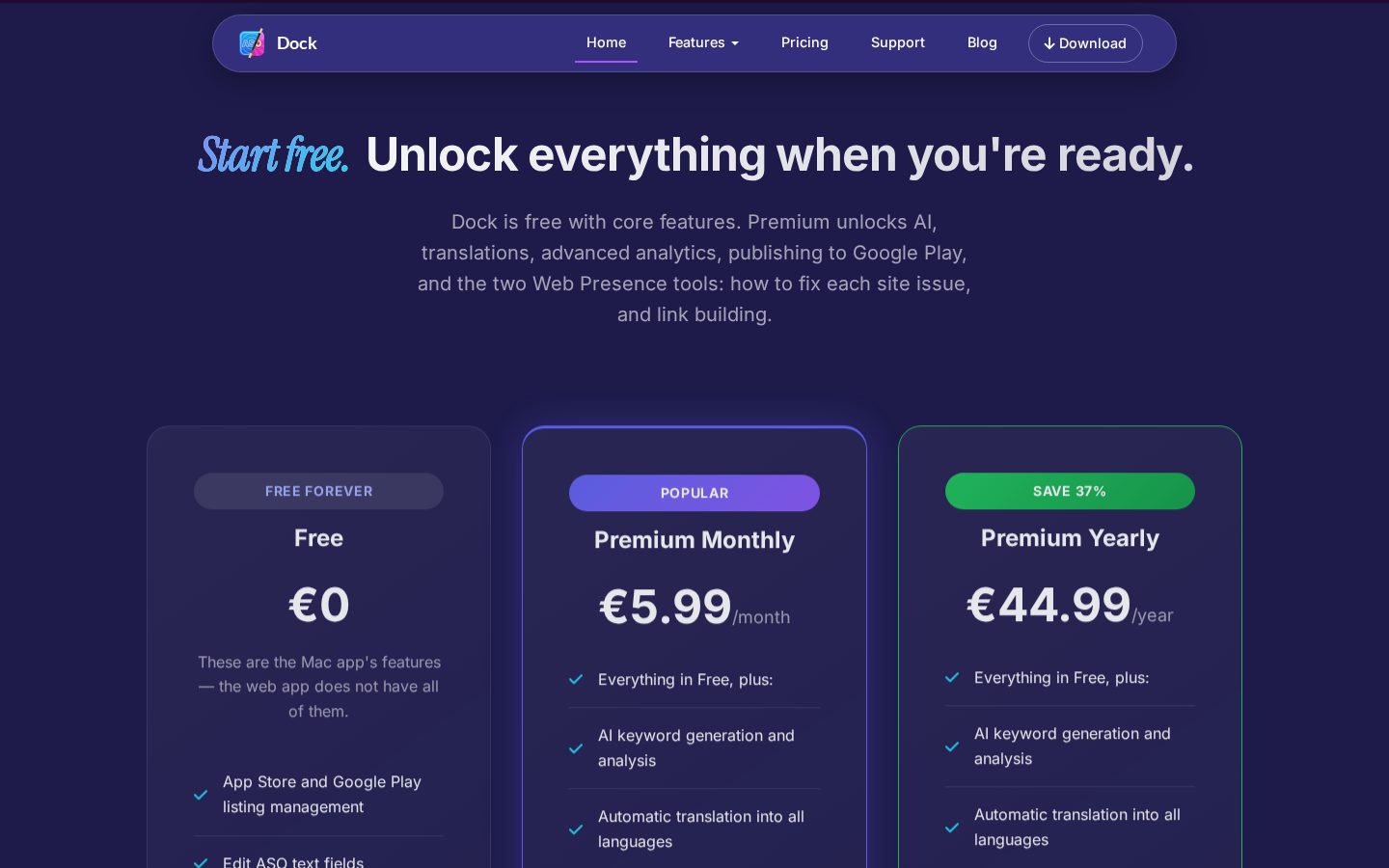 Dock Pricing