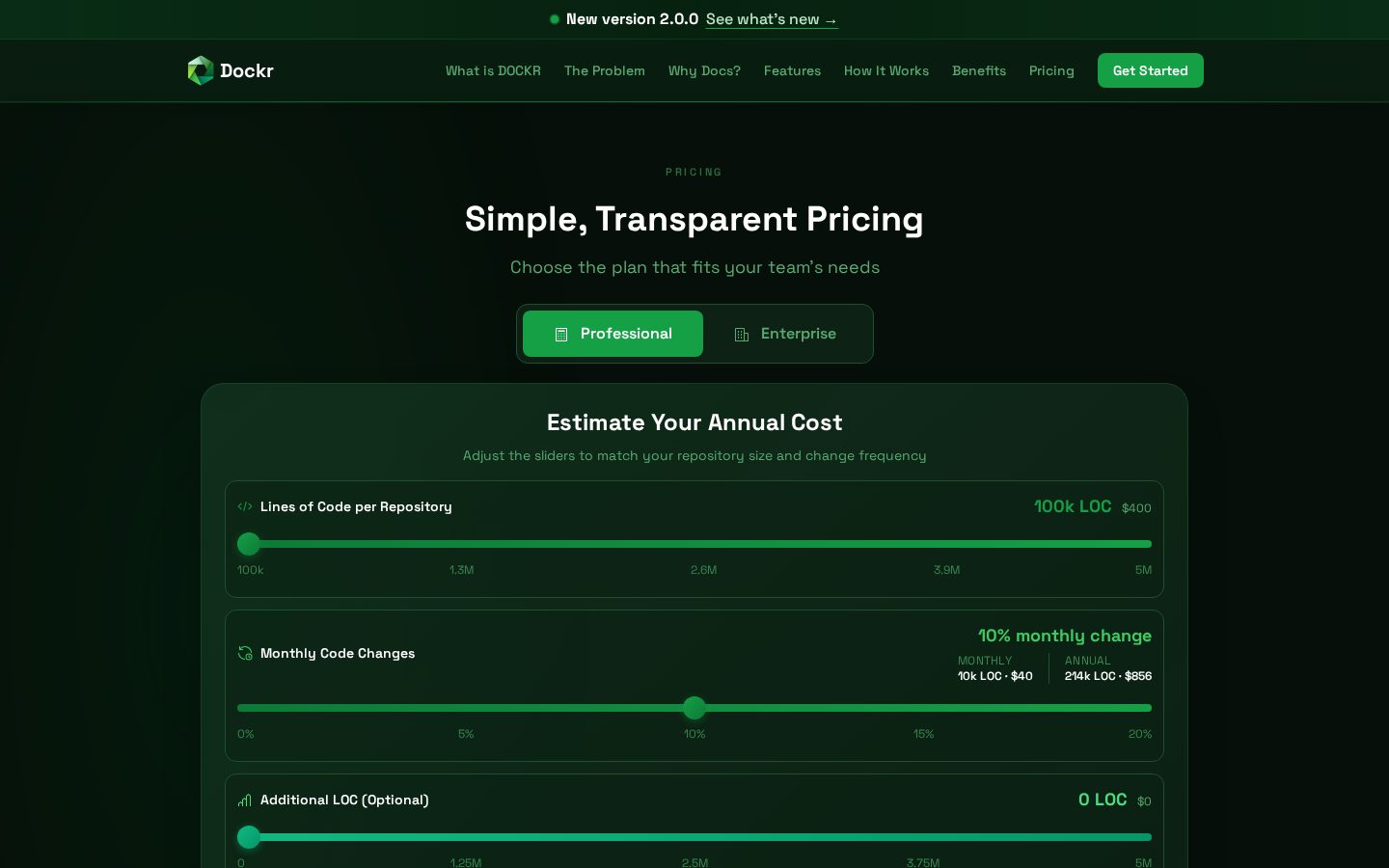 DOCKR Pricing