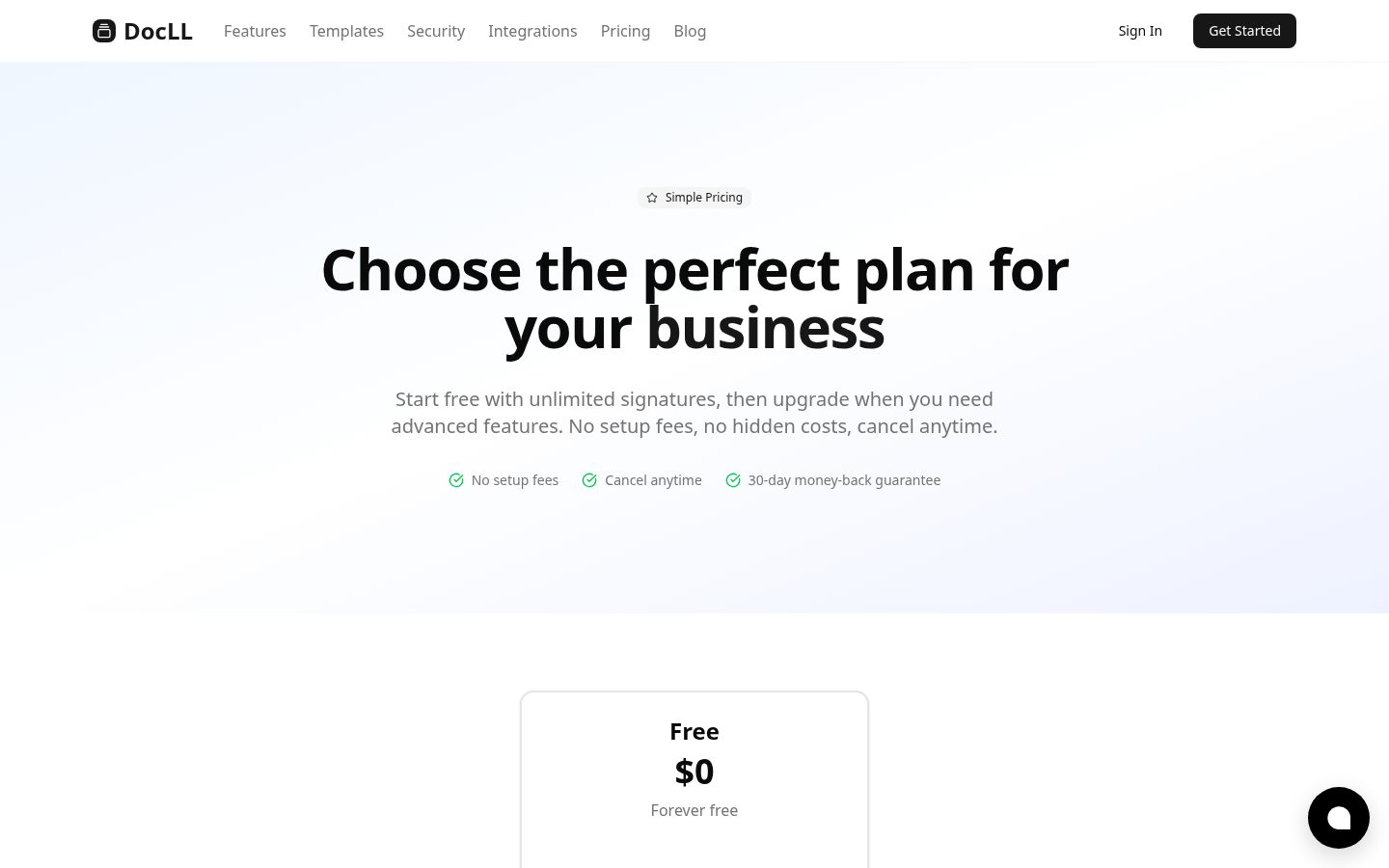 DocLL Pricing