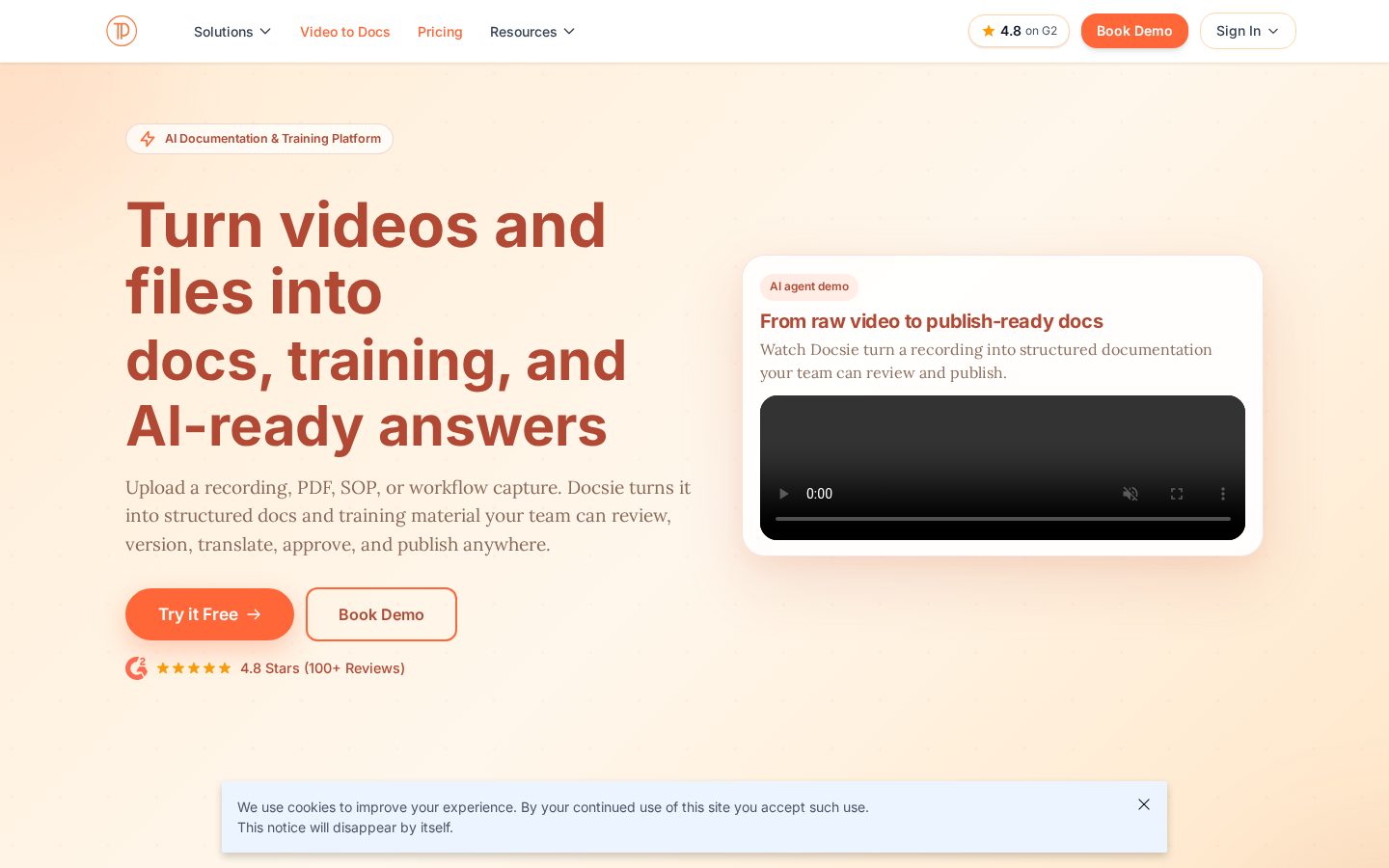 Docsie Homepage