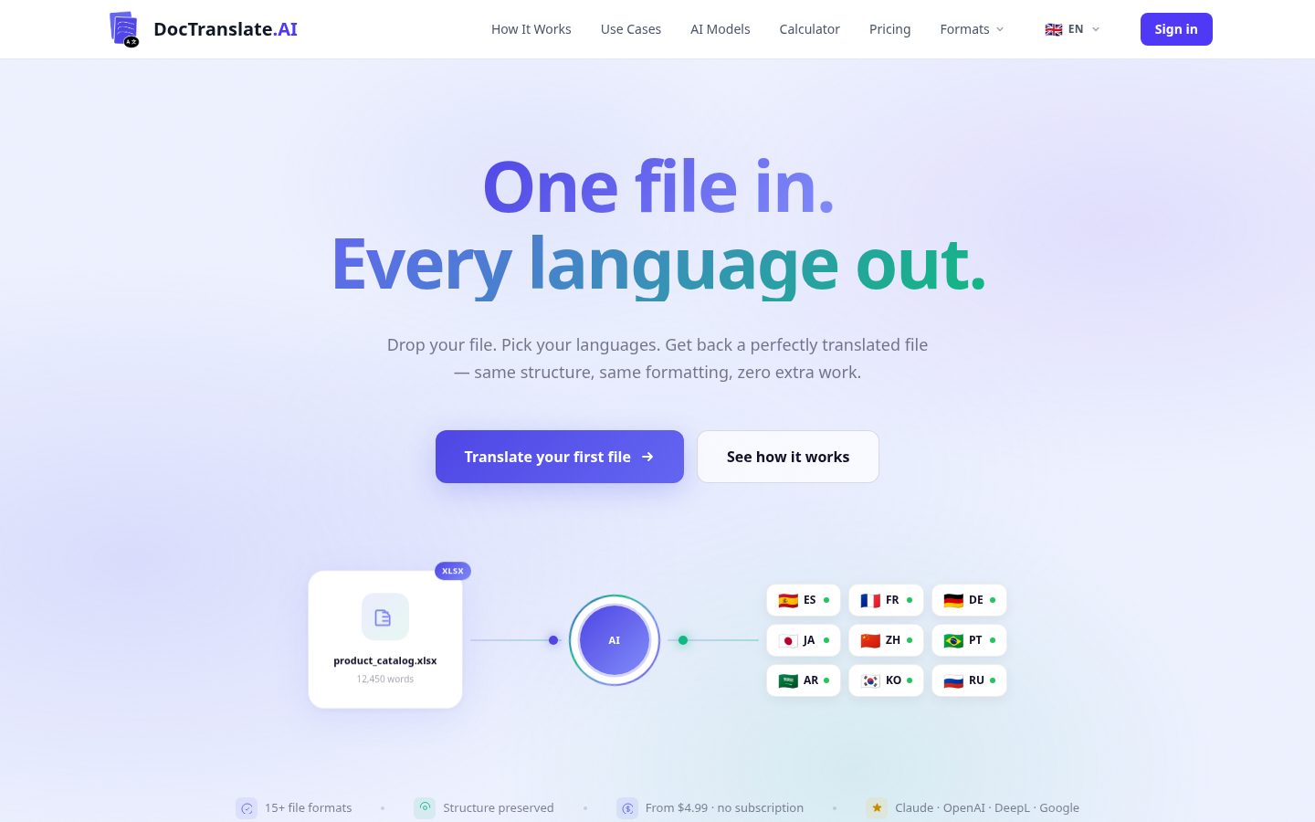 DocTranslate Homepage