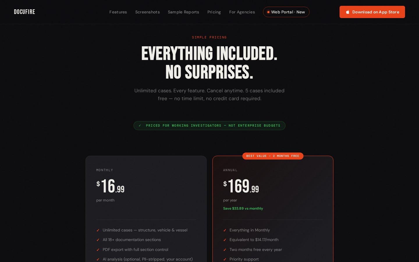 DocuFire Pricing