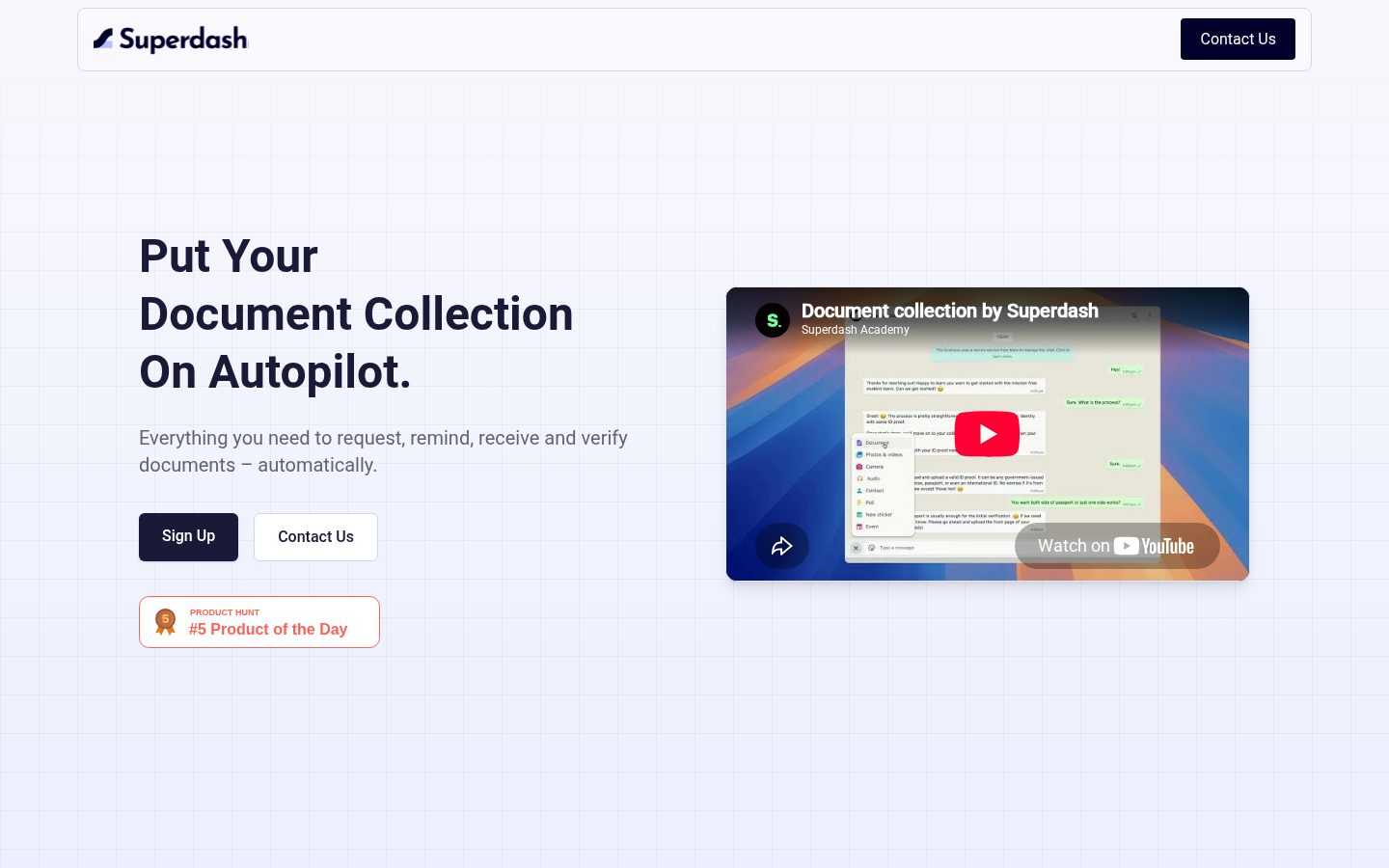 Document collection by Superdash Homepage