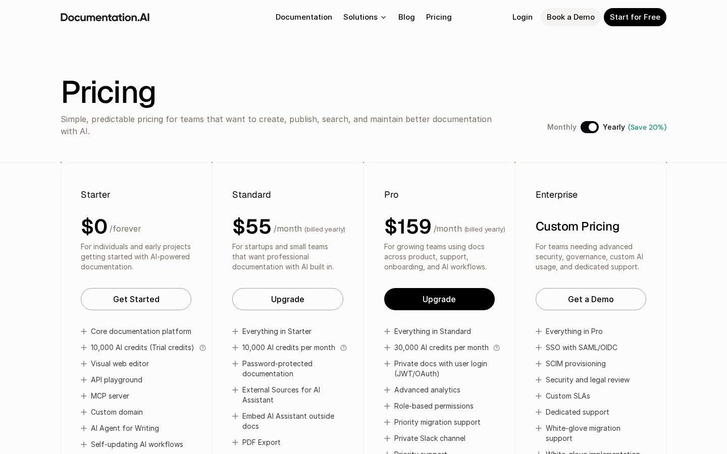 Documentation.AI Pricing