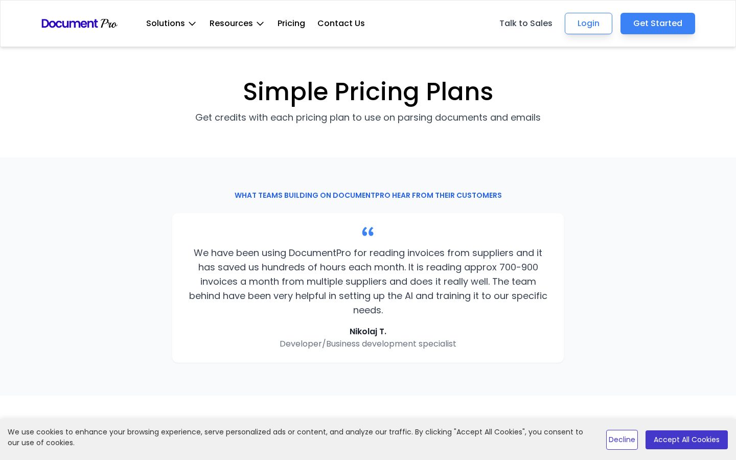 DocumentPro Pricing