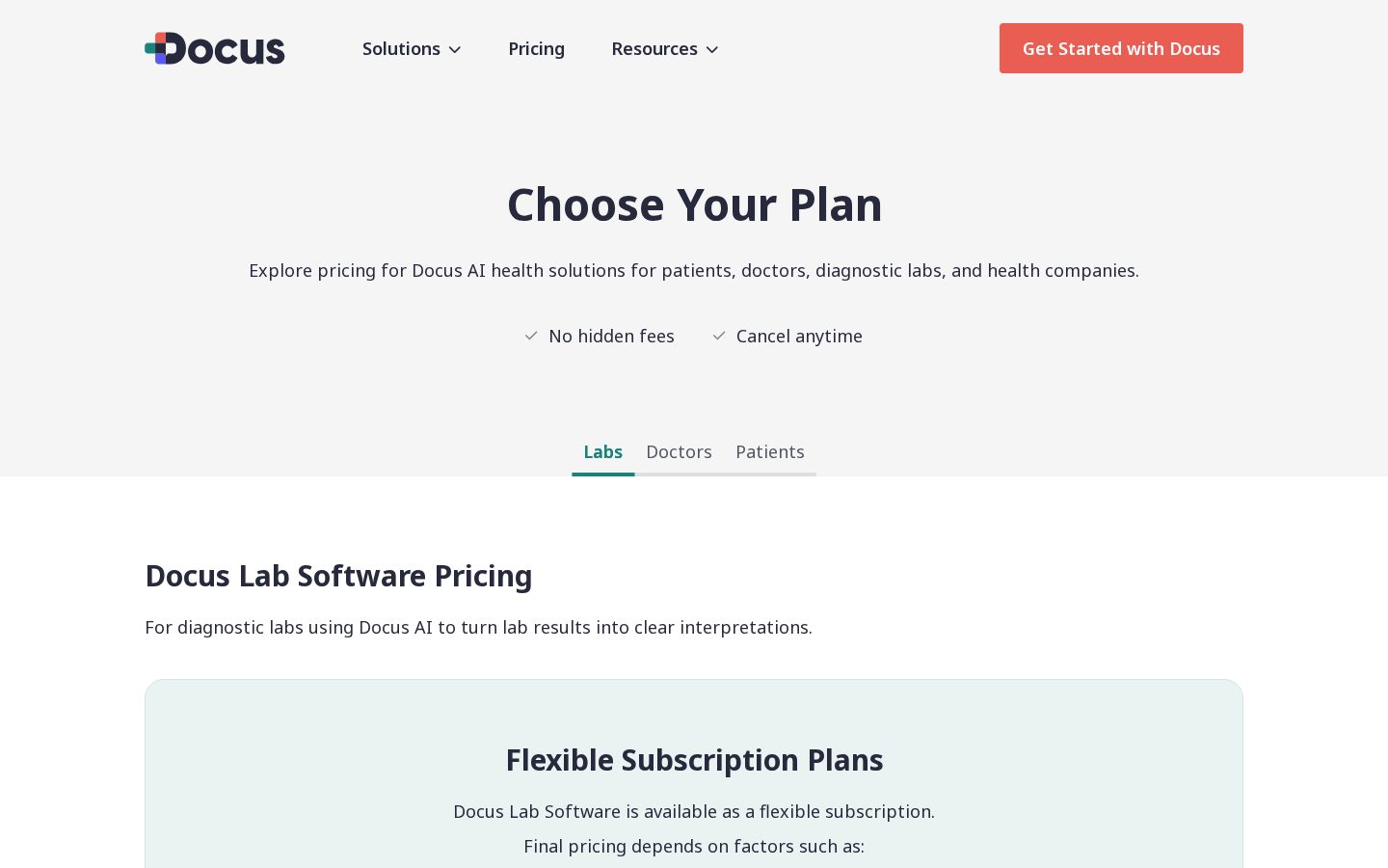 Docus.ai Pricing