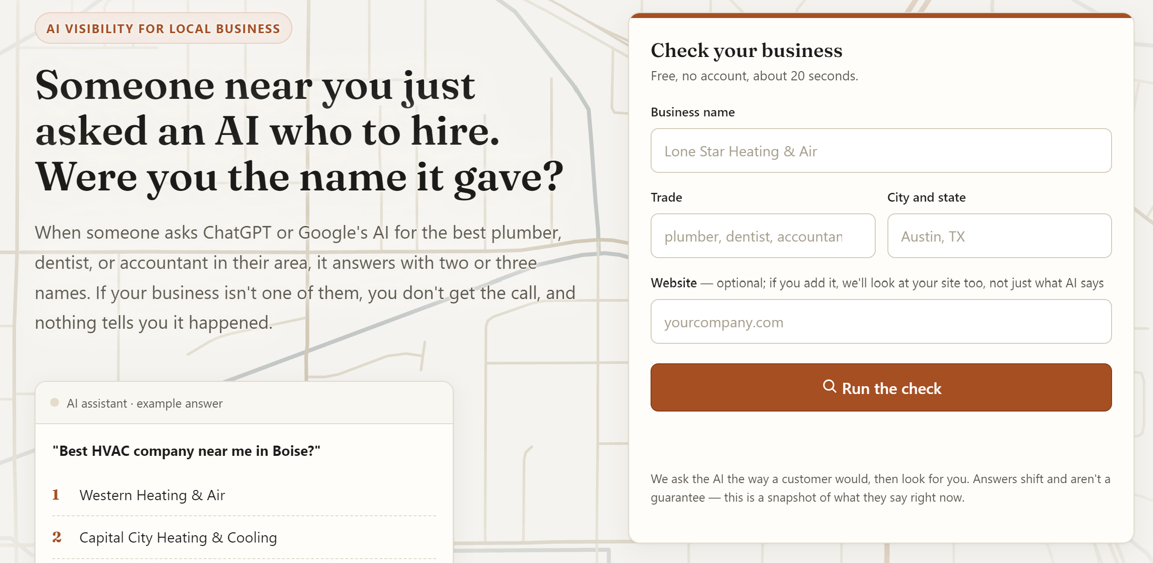 Homepage screenshot