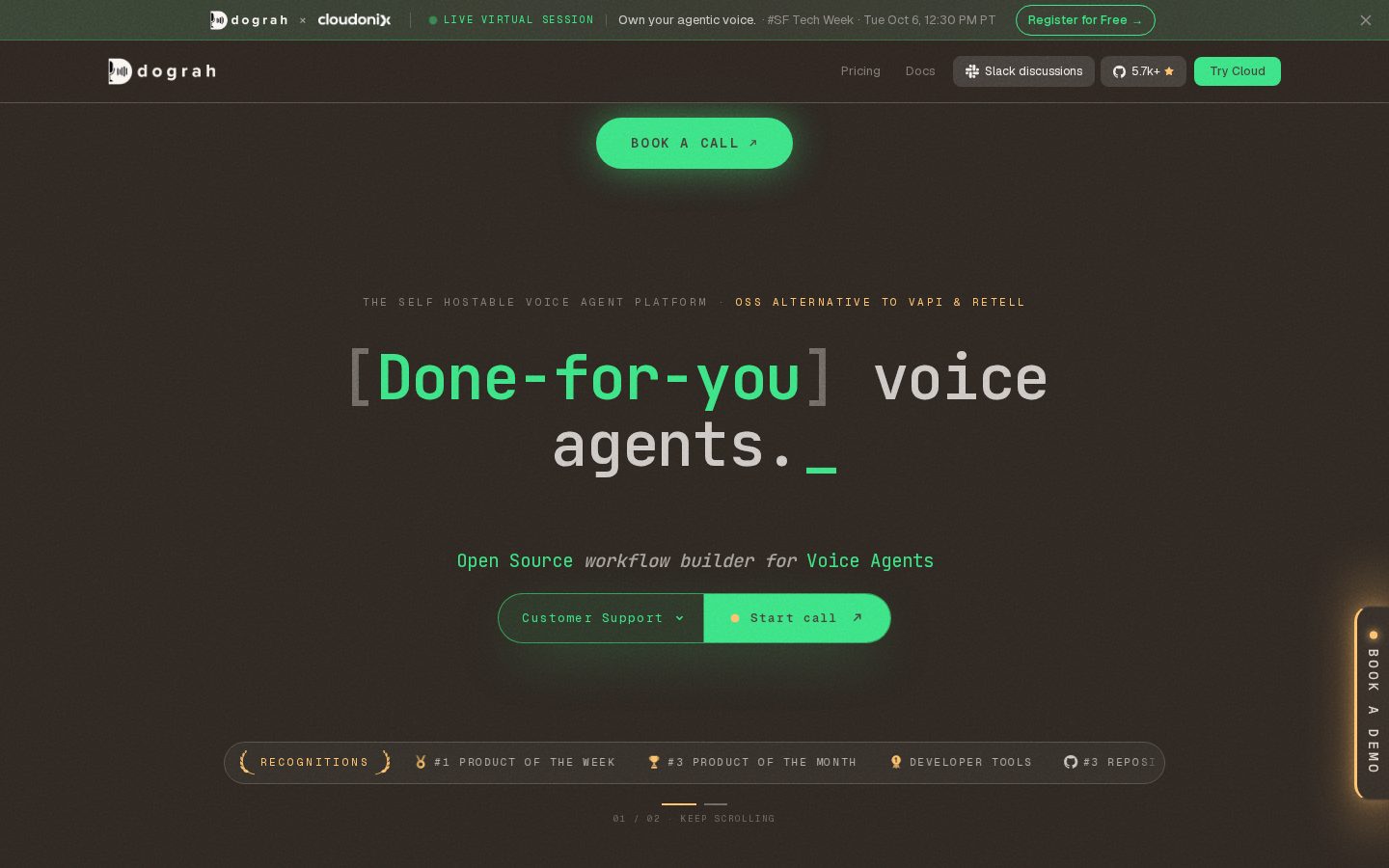 Dograh AI Homepage
