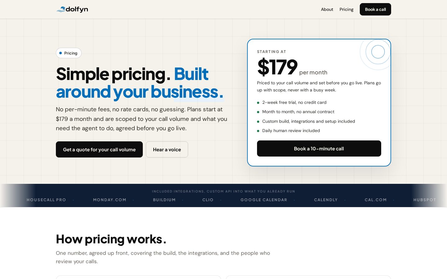 dolfyn Pricing
