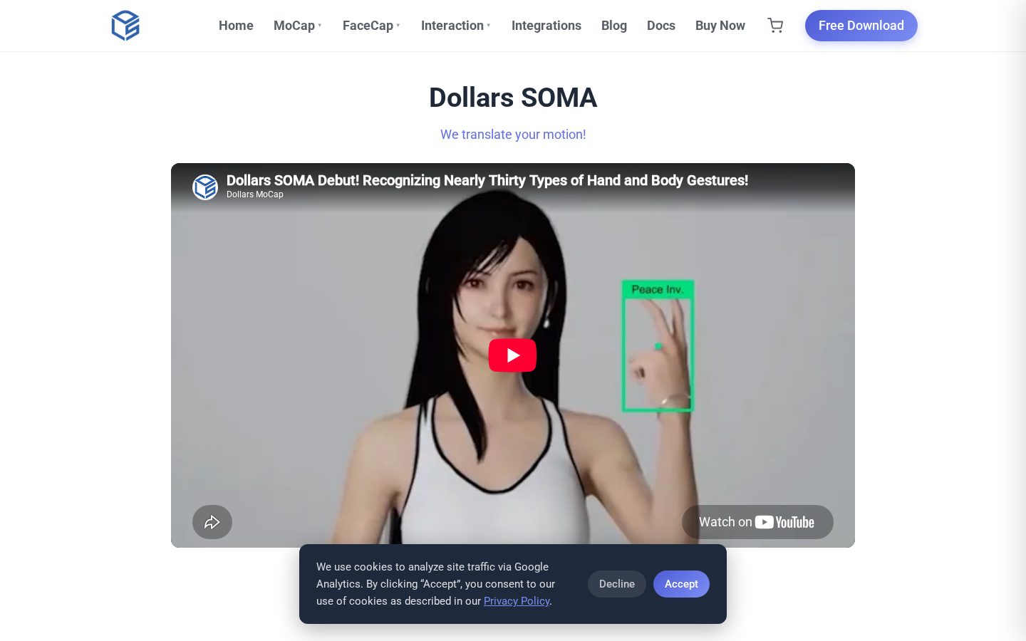 Dollars SOMA Homepage