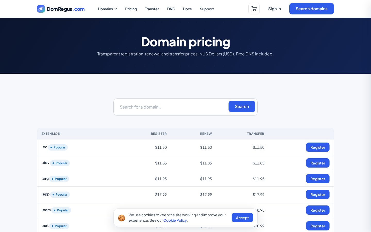 DomRegus Pricing