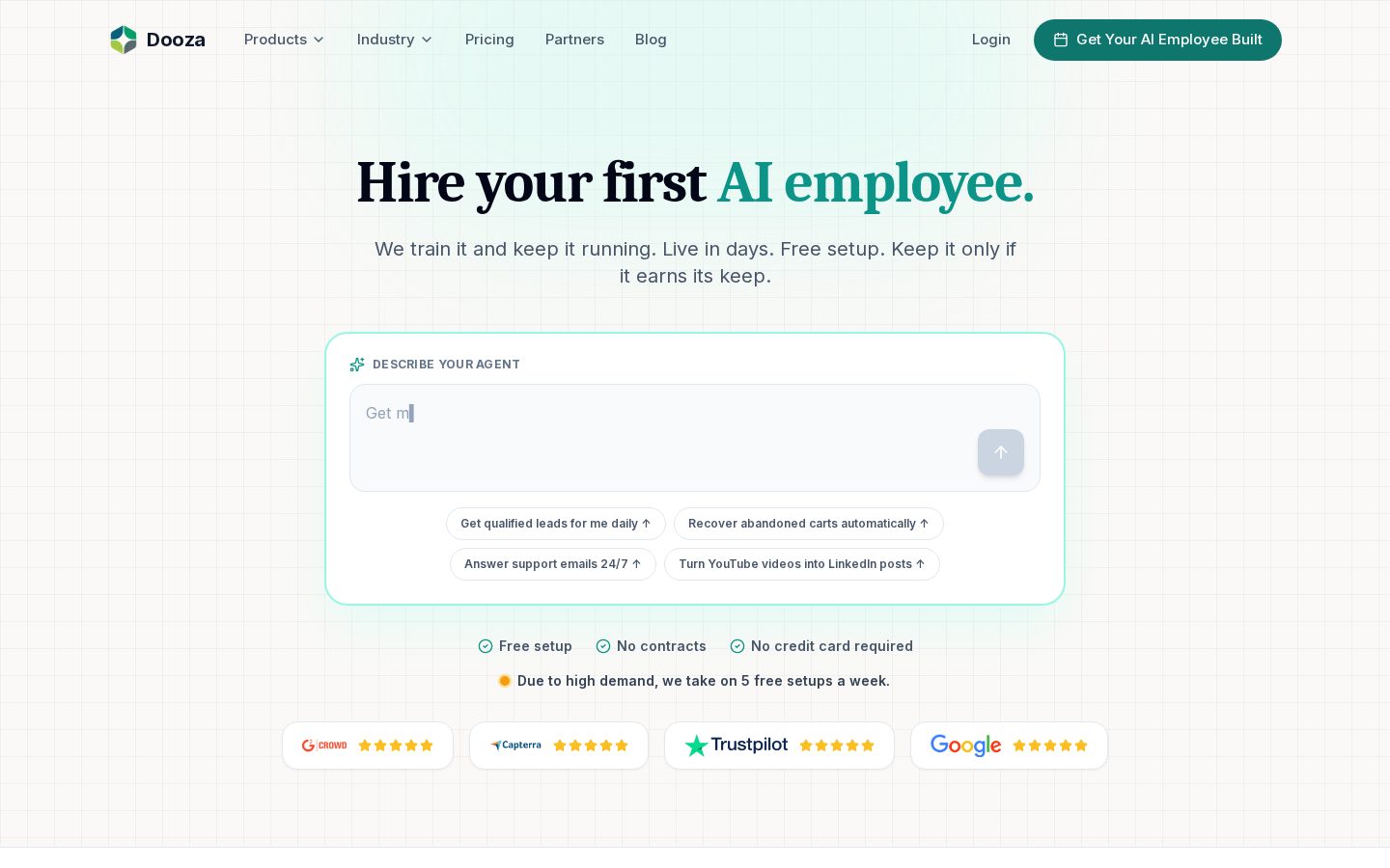 Dooza Homepage