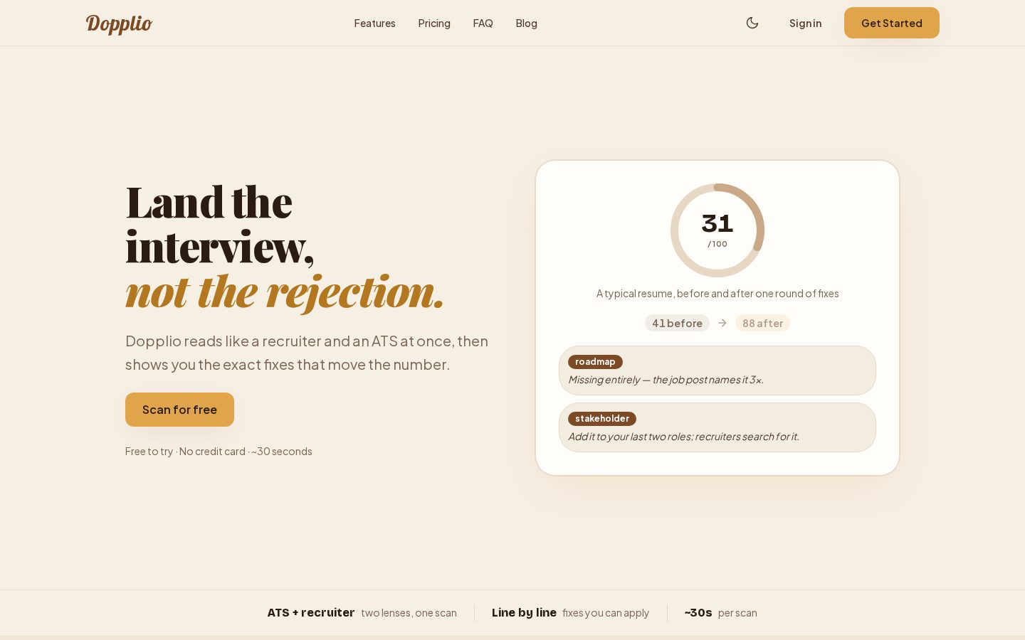 Dopplio Homepage