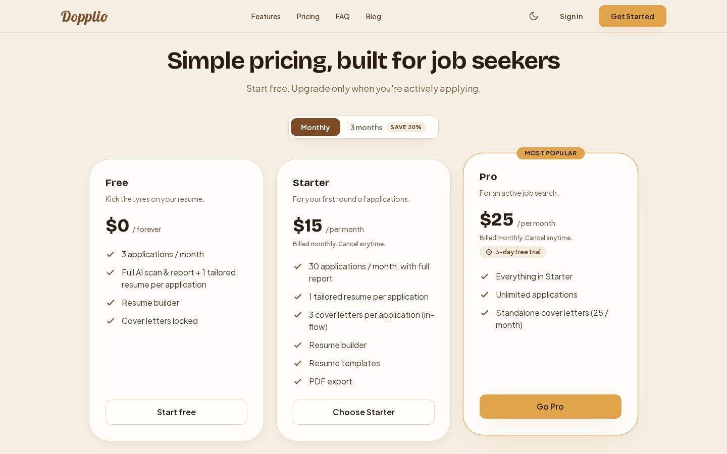 Dopplio Pricing