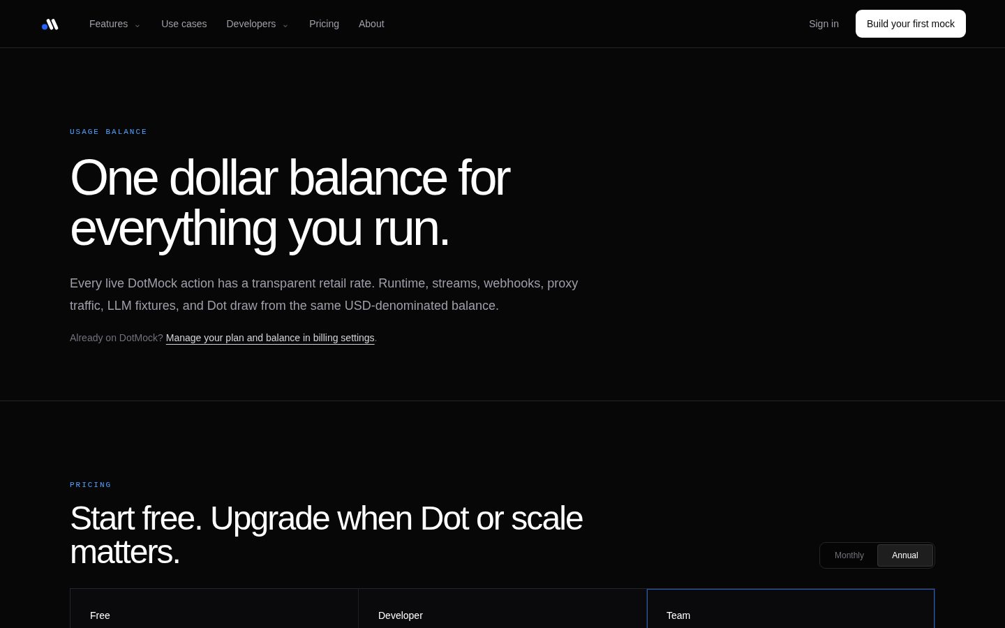 dotMock Pricing
