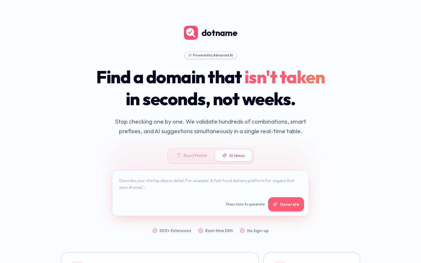 Dotname Homepage