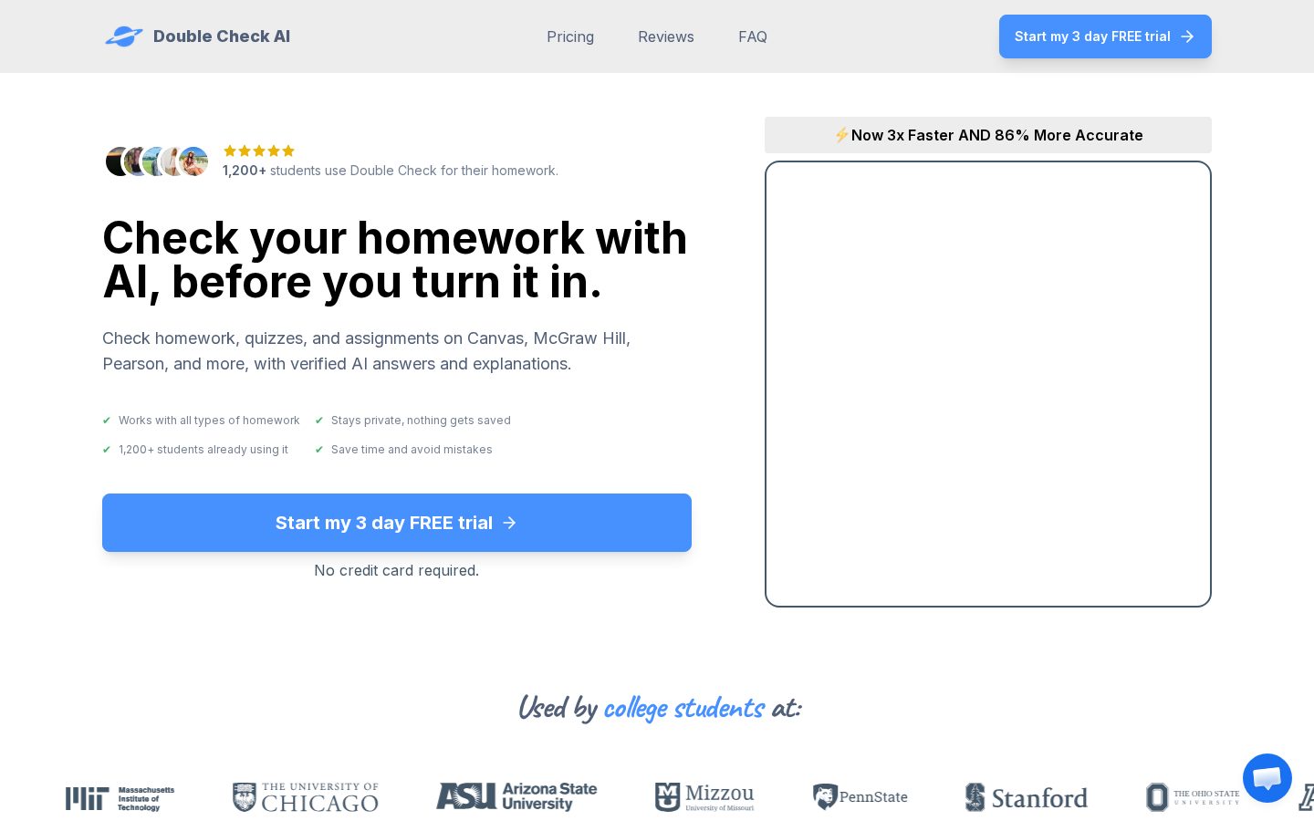 Double Check AI Homepage