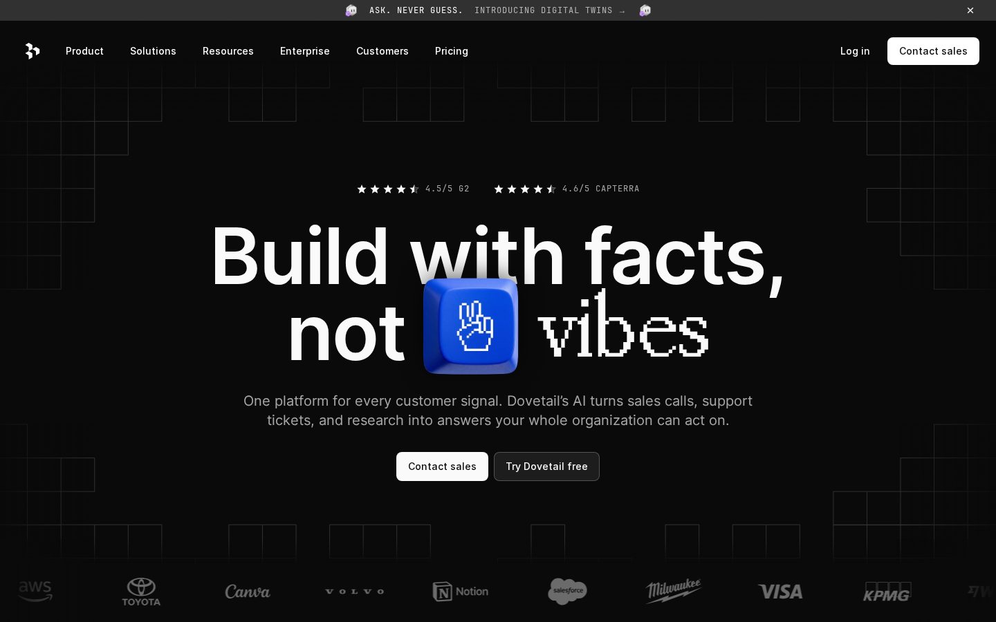 Dovetail Homepage