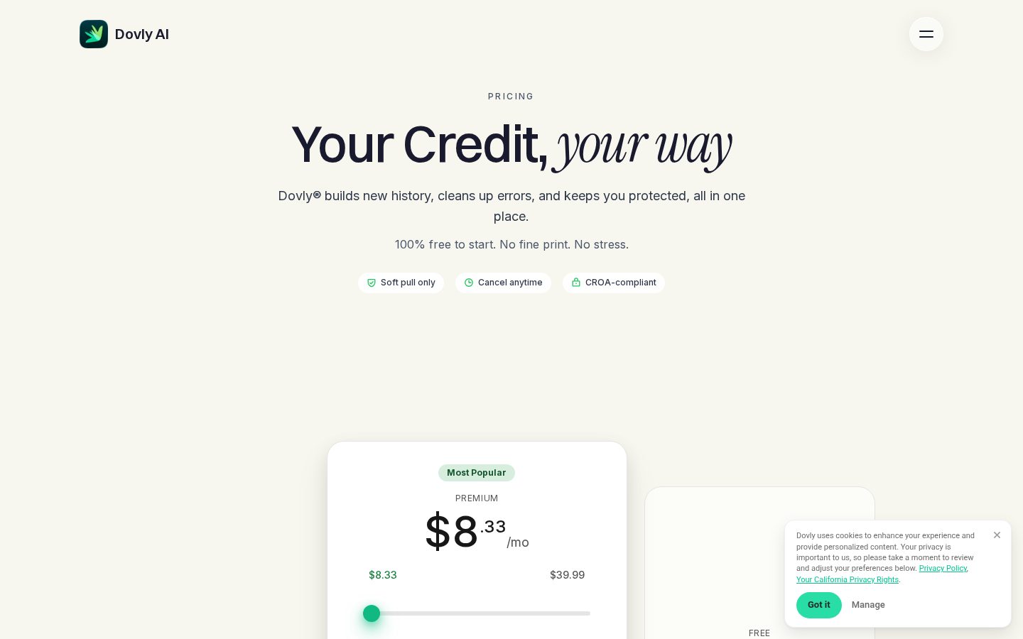 Dovly Pricing