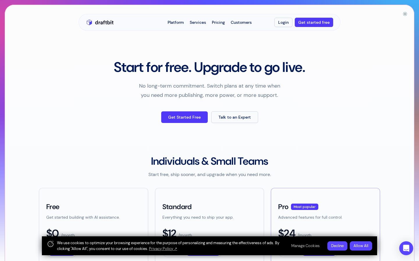 Draftbit Pricing