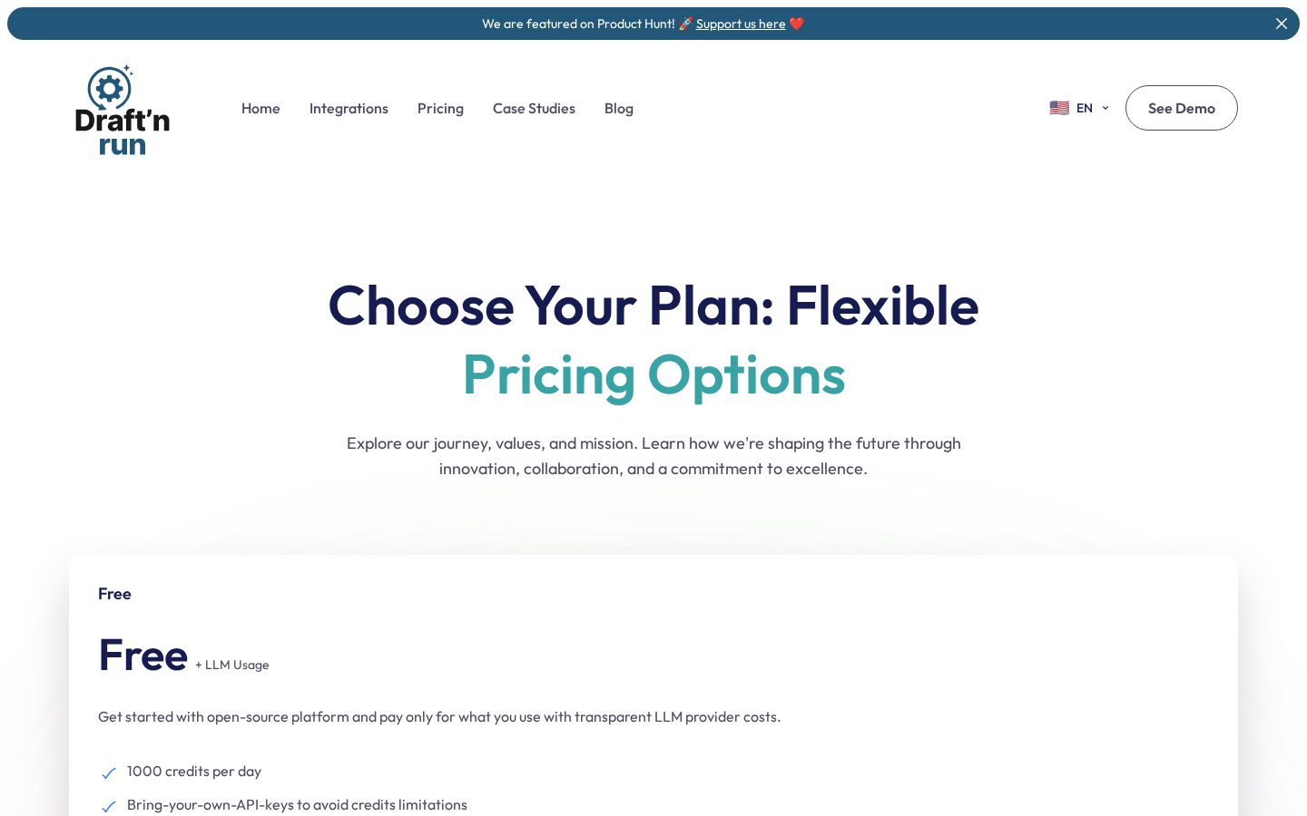 Draft'n Run Pricing