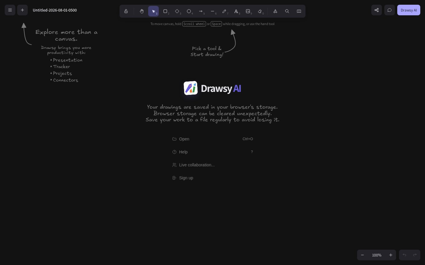 Drawsy Homepage