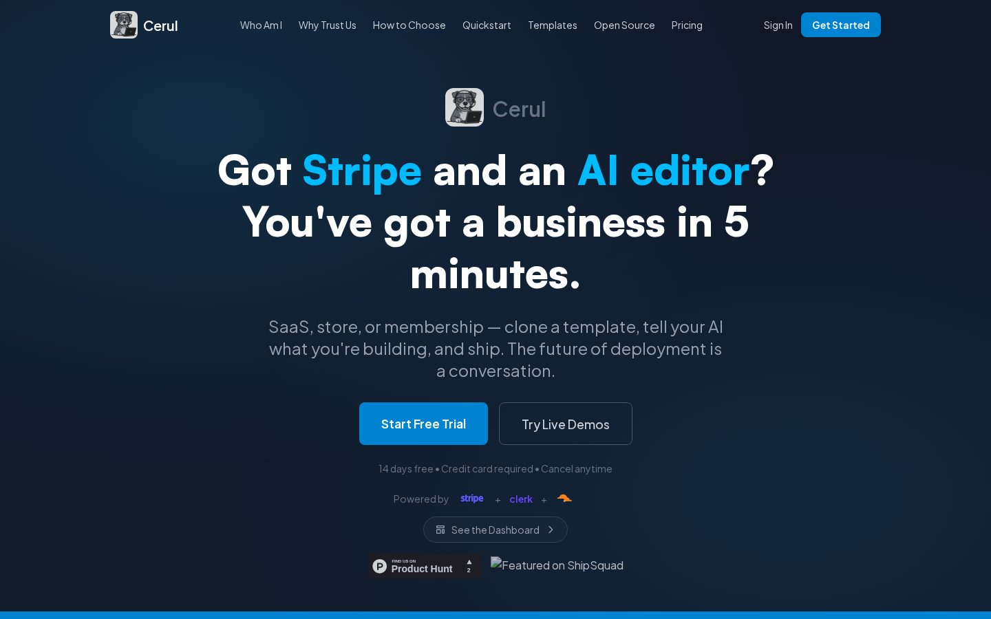 Dream API Homepage
